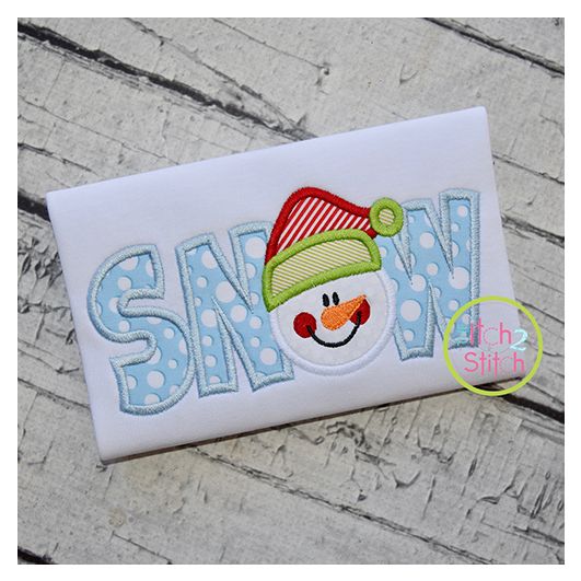 SNOW Applique | Machine Embroidery Designs by JuJu