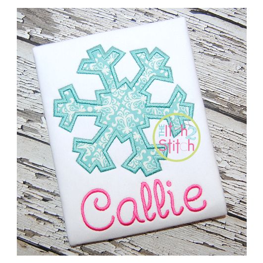 Snowflake Applique | Machine Embroidery Designs by JuJu