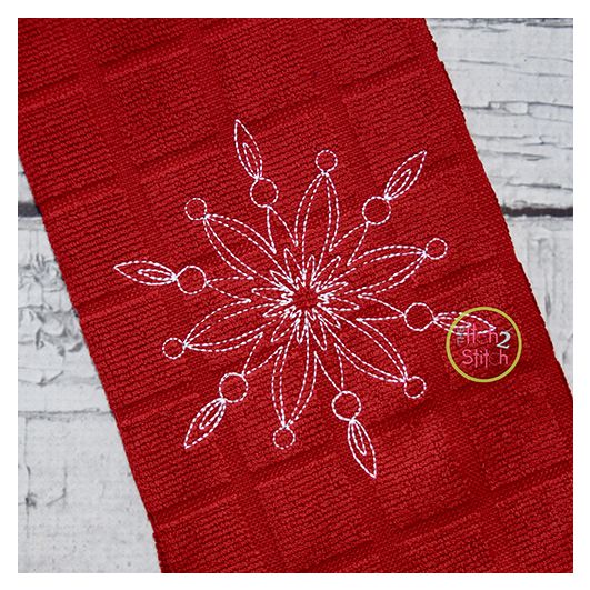Snowflake Bean Stitch 2 Embroidery | Machine Embroidery Designs by JuJu