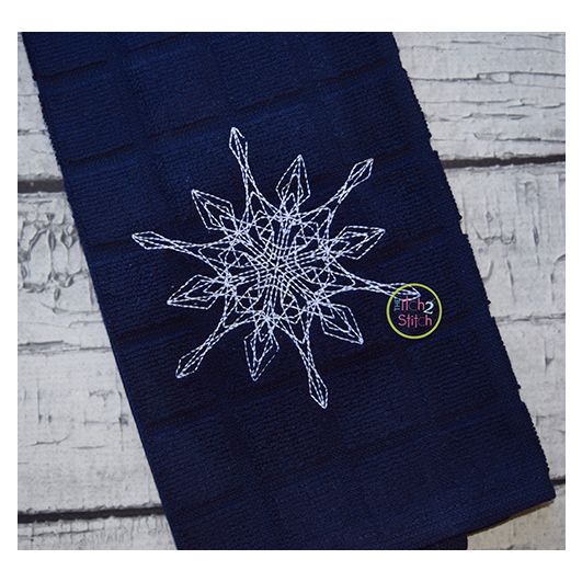 Snowflake Bean Stitch 3 Embroidery | Machine Embroidery Designs by JuJu