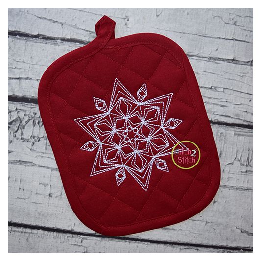 Snowflake Bean Stitch 4 Embroidery | Machine Embroidery Designs by JuJu