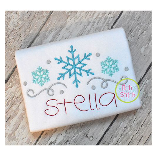 Snowflake Border Embroidery | Machine Embroidery Designs by JuJu