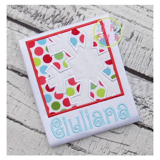 Snowflake Box Applique | Machine Embroidery Designs by JuJu