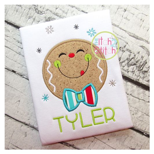 Snowflake Gingerbread Applique | Machine Embroidery Designs by JuJu
