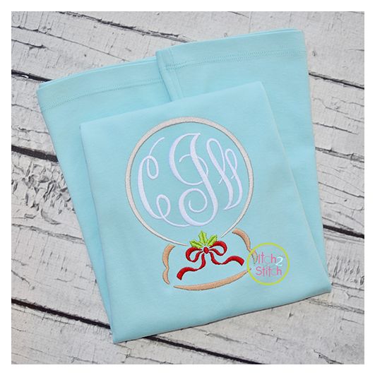 Snow Globe Blank Embroidery | Machine Embroidery Designs by JuJu