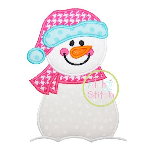 Snowman Applique | Machine Embroidery Designs by JuJu