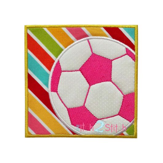 Soccer Box Applique | Machine Embroidery Designs by JuJu