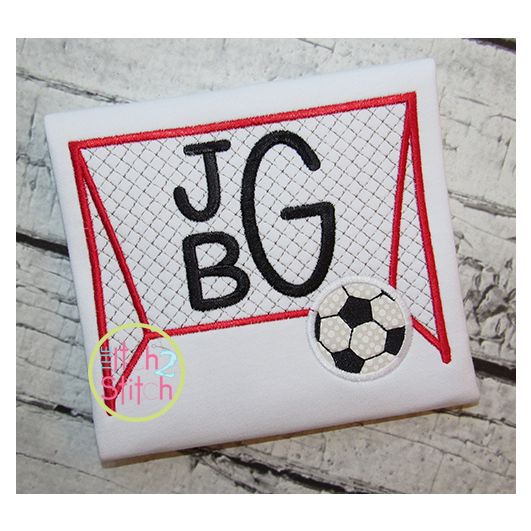Soccer Goal Applique | Machine Embroidery Designs by JuJu