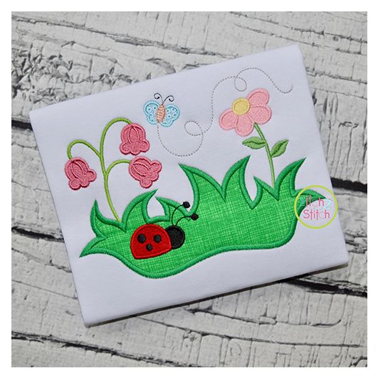 Spring Garden Applique | Machine Embroidery Designs by JuJu