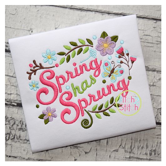 Spring Has Sprung Embroidery | Machine Embroidery Designs by JuJu