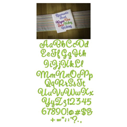 Spumante Embroidery Font Machine Embroidery Designs by JuJu