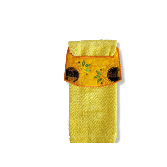 ITH Sunflower Corners Wrap Around Towel Topper | Machine Embroidery Designs by JuJu