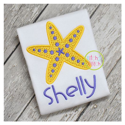 Starfish Applique | Machine Embroidery Designs by JuJu