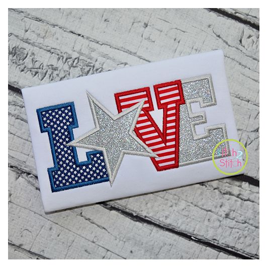 Star LOVE 2 Applique | Machine Embroidery Designs by JuJu