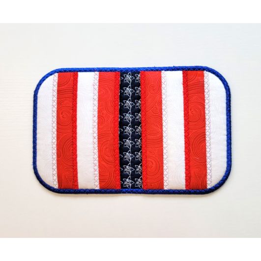 ITH Patriotic Stars And Stripes Pot Holder | Machine Embroidery Designs by JuJu