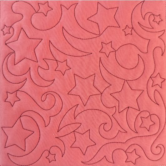 Stars and Curves and Swirls Quilting Backdrops Design | Machine Embroidery Designs by JuJu