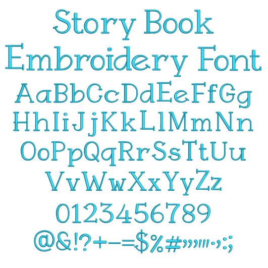 Story Book Embroidery Font | Machine Embroidery Designs by JuJu