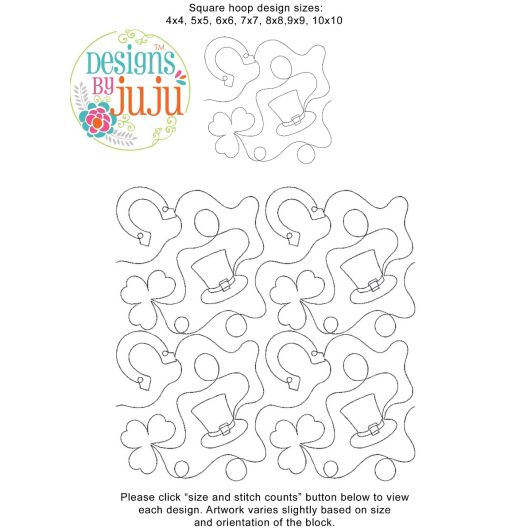 St Patricks End-to-End Quilting | Machine Embroidery Designs by JuJu