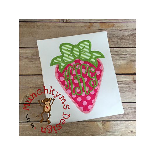 Strawberry Bow | Machine Embroidery Designs by JuJu