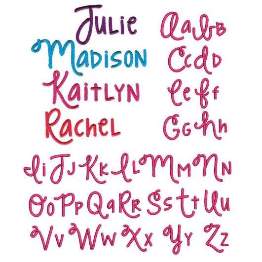 Strawberry Limeade Font Machine Embroidery Designs by JuJu