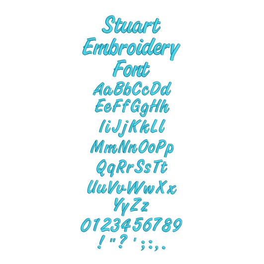 Stuart Embroidery Font | Machine Embroidery Designs by JuJu