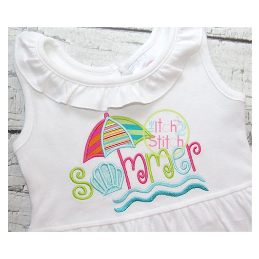 Summer Applique | Machine Embroidery Designs by JuJu