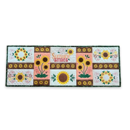 ITH Sunflower Table Runner | Machine Embroidery Designs by JuJu
