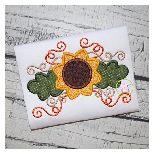 Sunflower Swirl Applique | Machine Embroidery Designs by JuJu