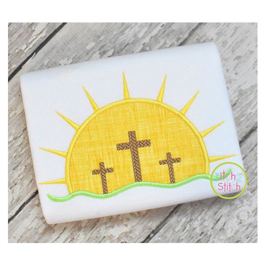 Sunrise Crosses Applique | Machine Embroidery Designs by JuJu