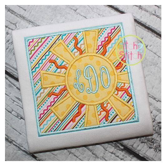 Sunshine Box Applique | Machine Embroidery Designs by JuJu