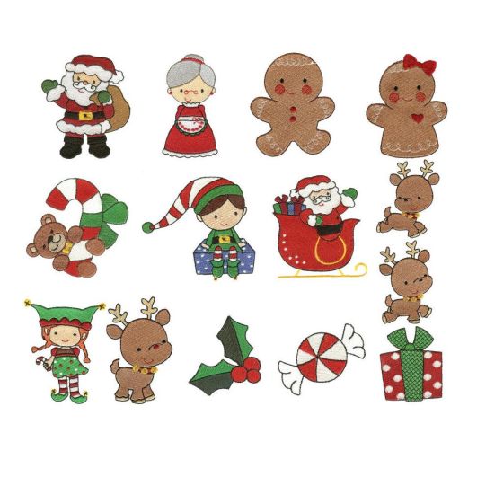 Sweet Christmas Machine Embroidery Designs by JuJu