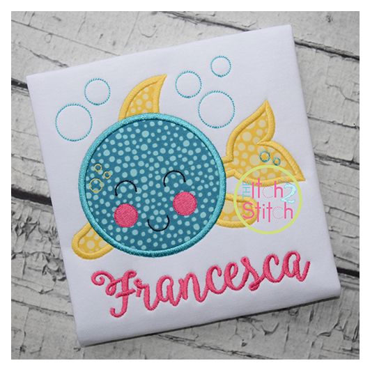 Sweet Fish Applique | Machine Embroidery Designs by JuJu