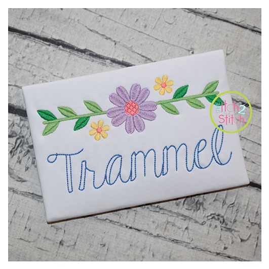 Sweet Floral Border Embroidery Design | Machine Embroidery Designs by JuJu