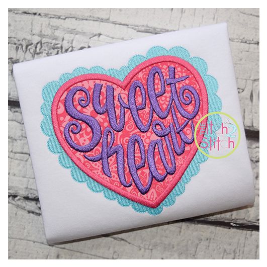 Sweetheart Applique | Machine Embroidery Designs by JuJu