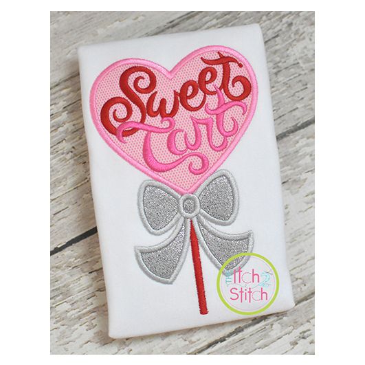 Sweet Tart Sucker Applique Design | Machine Embroidery Designs by JuJu