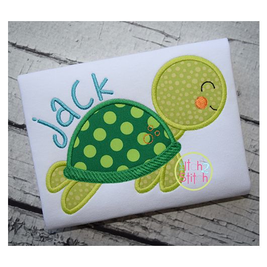 Sweet Turtle Applique | Machine Embroidery Designs by JuJu