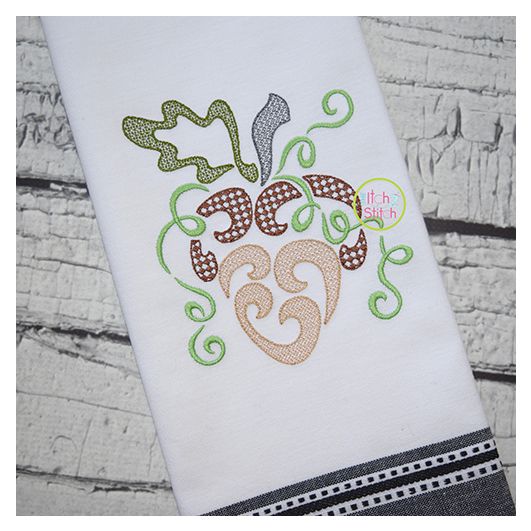 Swirly Acorn Motif Embroidery | Machine Embroidery Designs by JuJu