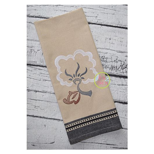 Swirly Cotton Boll Sketch Embroidery | Machine Embroidery Designs by JuJu