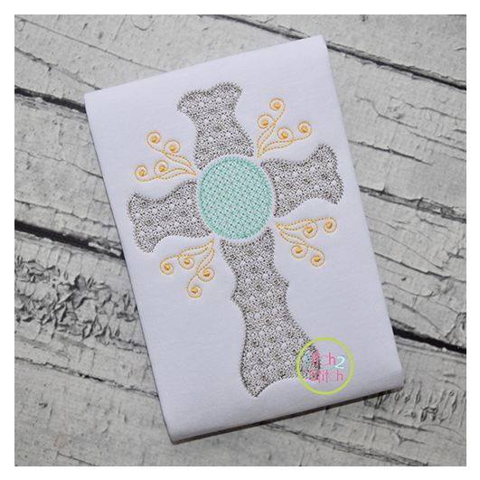 Swirly Cross Motif | Machine Embroidery Designs by JuJu