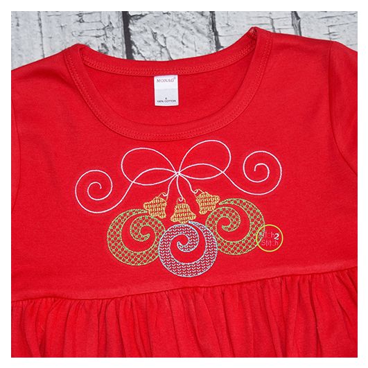 Swirly Ornament Trio Motif Embroidery | Machine Embroidery Designs by JuJu