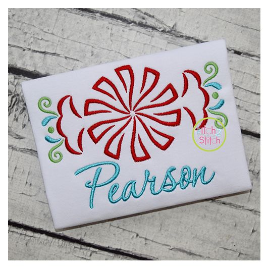 Swirly Peppermint Embroidery | Machine Embroidery Designs by JuJu