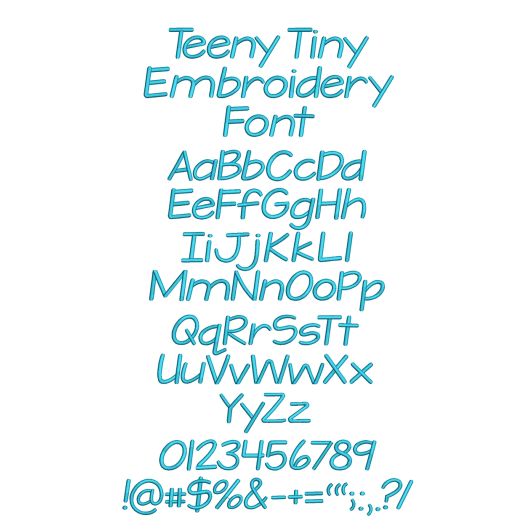 Teeny Tiny Embroidery Font Machine Embroidery Designs by JuJu