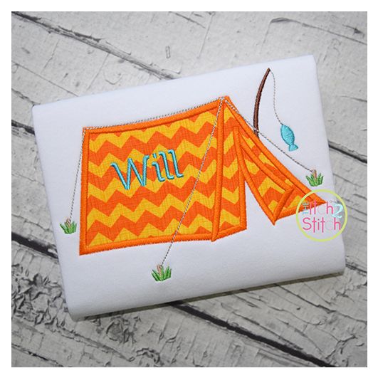 Tent Applique | Machine Embroidery Designs by JuJu