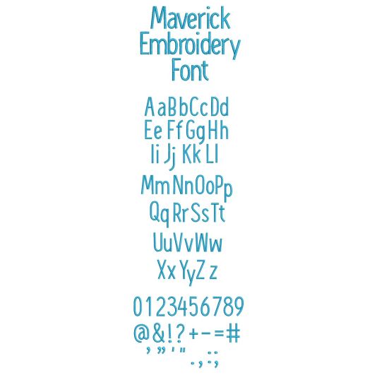 Maverick Embroidery Font | Machine Embroidery Designs by JuJu