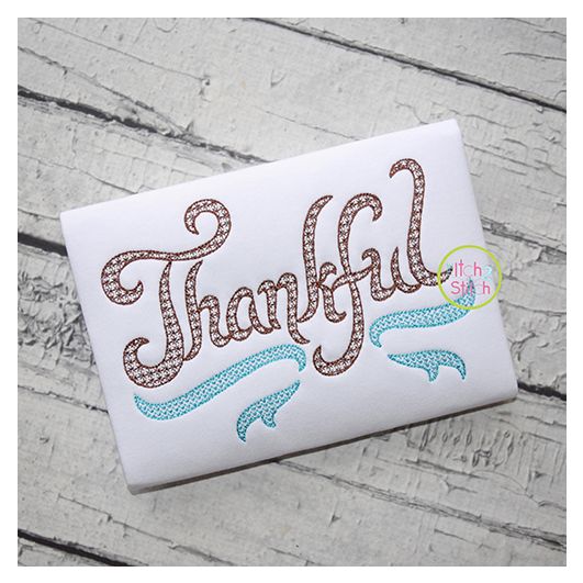 Thankful Motif Embroidery | Machine Embroidery Designs by JuJu