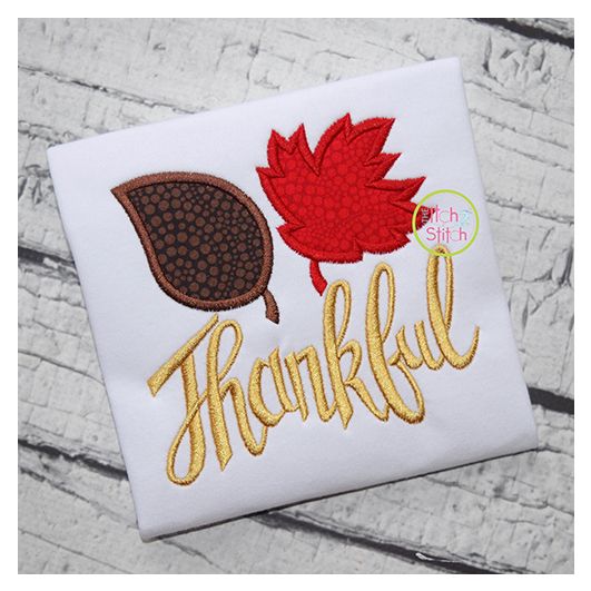 Thankful Leaves Applique | Machine Embroidery Designs by JuJu