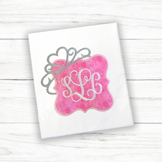 Tiara Frame Applique | Machine Embroidery Designs by JuJu