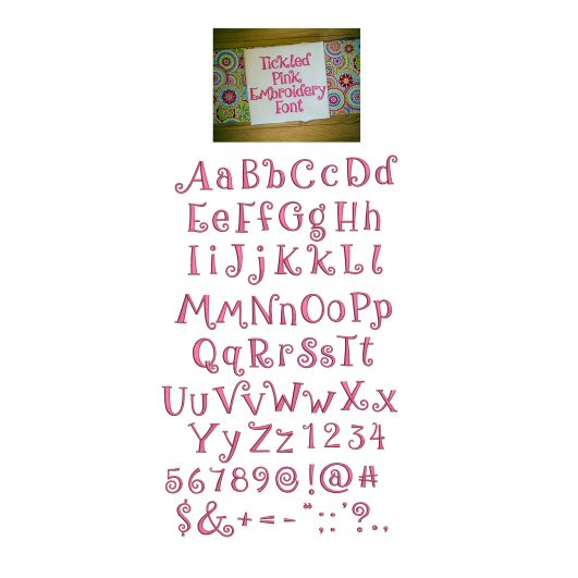 Tickled Pink Embroidery Font Machine Embroidery Designs by JuJu