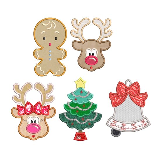 Tis The Season Applique 2 Machine Embroidery Designs by JuJu