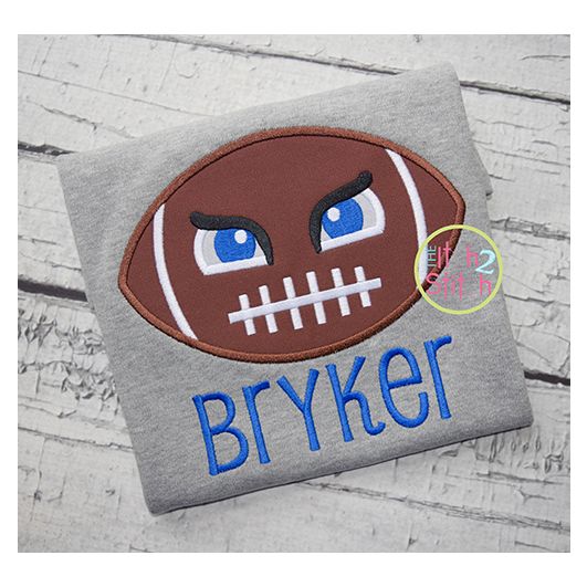 Tough Football Applique | Machine Embroidery Designs by JuJu